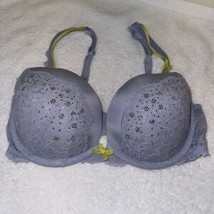 Victoria's Secret Gray Lace Bra
